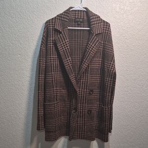 TRUTH By Republic Women's Brown Checkered Blazer Size Large